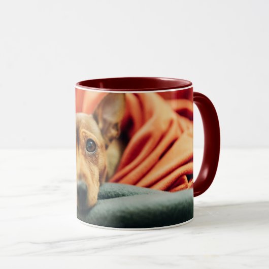 Kutest Baby Animals | Miniatuur Pinscher Mok (Voorkant rechts)