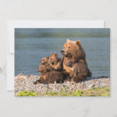 Kutest Baby Animals | Moeder Beer en kubussen Bedankkaart (Voorkant)