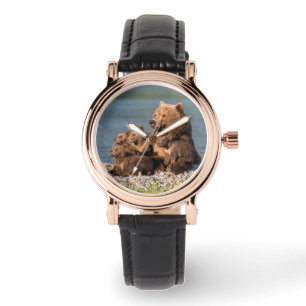 Kutest Baby Animals   Moeder Beer en kubussen Horloge