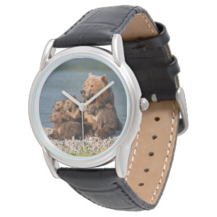 Kutest Baby Animals   Moeder Beer en kubussen Horloge