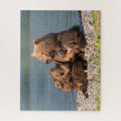 Kutest Baby Animals | Moeder Beer en kubussen Legpuzzel (Verticaal)