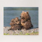 Kutest Baby Animals | Moeder Beer en kubussen Legpuzzel (Horizontaal)
