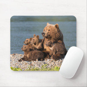 Kutest Baby Animals Moeder Beer en kubussen Muismat
