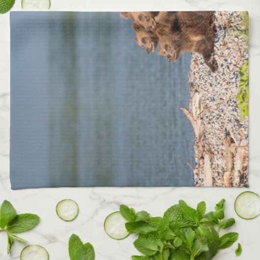 Kutest Baby Animals | Moeder Beer en kubussen Theedoek (Gevouwen)