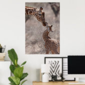 Kutest Baby Animals | Moeder en Baby Giraffe Poster (Thuiskantoor)