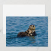 Kutest Baby Animals | Moeder en Baby Otter Bedankkaart (Voorkant / Achterkant)