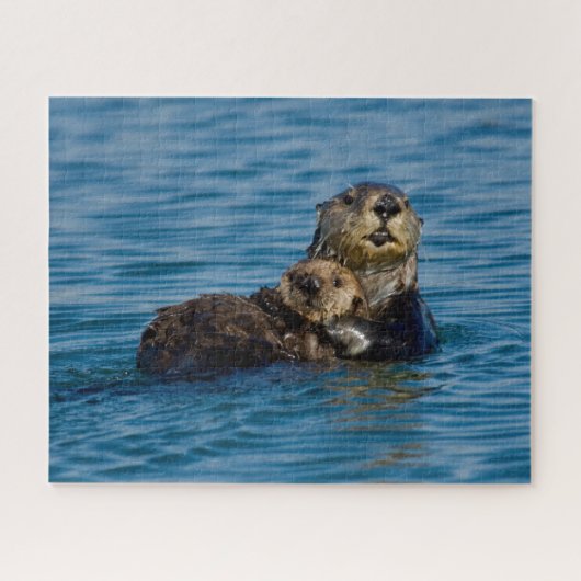 Kutest Baby Animals | Moeder en Baby Otter Legpuzzel (Horizontaal)