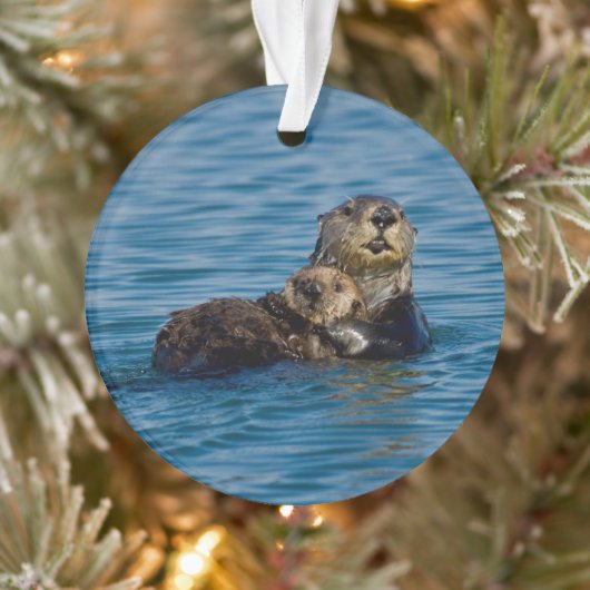 Kutest Baby Animals | Moeder en Baby Otter Ornament (Boom)