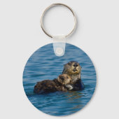 Kutest Baby Animals | Moeder en Baby Otter Sleutelhanger (Voorkant)