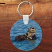 Kutest Baby Animals | Moeder en Baby Otter Sleutelhanger (Achterkant)
