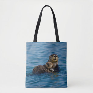 Kutest Baby Animals Moeder en Baby Otter Tote Bag