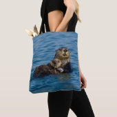 Kutest Baby Animals | Moeder en Baby Otter Tote Bag (Dichtbij)