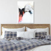 Kutest Baby Animals | Moeder en Baby Stomme Swan Canvas Afdruk (Insitu (Slaapkamer))