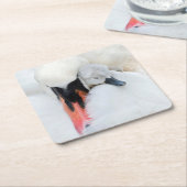 Kutest Baby Animals | Moeder en Baby Stomme Swan Kartonnen Onderzetters (Schuin)