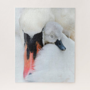 Kutest Baby Animals Moeder en Baby Stomme Swan Legpuzzel