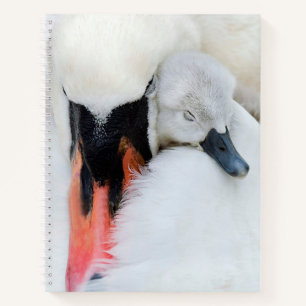 Kutest Baby Animals   Moeder en Baby Stomme Swan Notitieboek