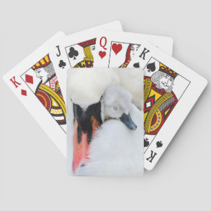 Kutest Baby Animals Moeder en Baby Stomme Swan Pokerkaarten