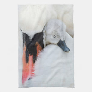 Kutest Baby Animals Moeder en Baby Stomme Swan Theedoek