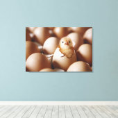 Kutest Baby Animals | Nieuwe Baby Chick Canvas Afdruk (Insitu (Houten vloer))