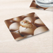 Kutest Baby Animals | Nieuwe Baby Chick Kartonnen Onderzetters (Schuin)