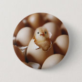Kutest Baby Animals | Nieuwe Baby Chick Ronde Button 5,7 Cm (Voorkant)