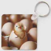 Kutest Baby Animals | Nieuwe Baby Chick Sleutelhanger (Achterkant)