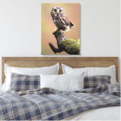 Kutest Baby Animals | Noordelijke Saw Whet Owl Canvas Afdruk (Insitu (Slaapkamer))