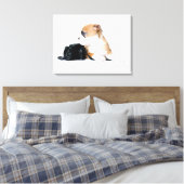 Kutest Baby Animals | Old Tyme British Bulldog Canvas Afdruk (Insitu (Slaapkamer))