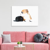 Kutest Baby Animals | Old Tyme British Bulldog Canvas Afdruk (Insitu (Woonkamer))
