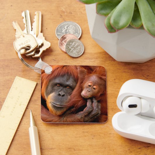 Kutest Baby Animals | Orangutan Mam & Baby Sleutelhanger (Bureau)