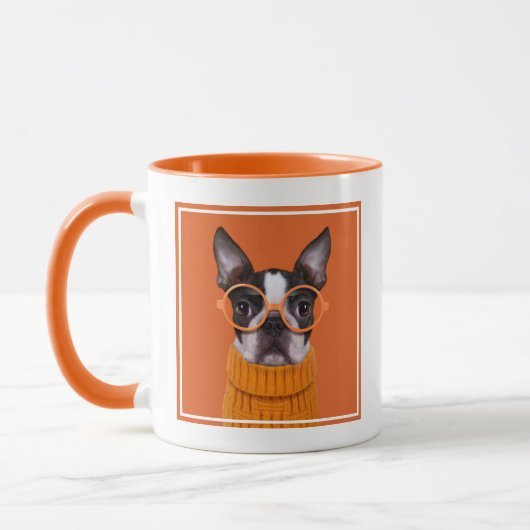 Kutest Baby Animals | Oranje Boston Terrier Mok (Links)