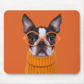 Kutest Baby Animals | Oranje Boston Terrier Muismat (Voorkant)