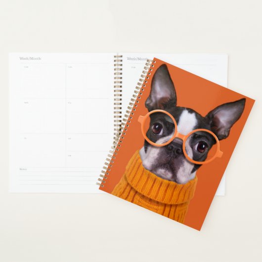 Kutest Baby Animals | Oranje Boston Terrier Planner (Display)