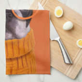 Kutest Baby Animals | Oranje Boston Terrier Theedoek (Quarter Fold)