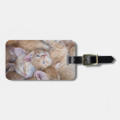 Kutest Baby Animals | Oranje keuten-pool Bagagelabel (Voorkant horizontaal)