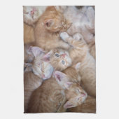 Kutest Baby Animals | Oranje keuten-pool Theedoek (Verticaal)