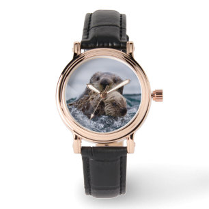 Kutest Baby Animals Otter Baby en moeder Horloge