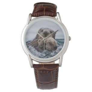 Kutest Baby Animals Otter Baby en moeder Horloge
