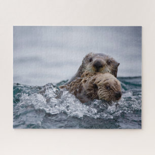 Kutest Baby Animals Otter Baby en moeder Legpuzzel