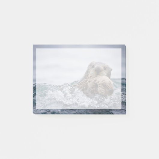 Kutest Baby Animals | Otter Baby en moeder Post-it® Notes (Voorkant)