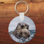 Kutest Baby Animals | Otter Baby en moeder Sleutelhanger (Voorkant)