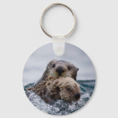 Kutest Baby Animals | Otter Baby en moeder Sleutelhanger (Achterkant)