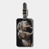 Kutest Baby Animals | Otters Holding Hands Bagagelabel (Voorkant verticaal)