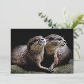 Kutest Baby Animals | Otters Holding Hands Bedankkaart (Staand voorkant)