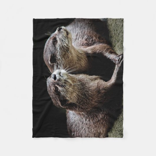 Kutest Baby Animals | Otters Holding Hands Fleece Deken (Voorkant)
