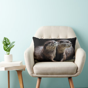 Kutest Baby Animals Otters Holding Hands Kussen
