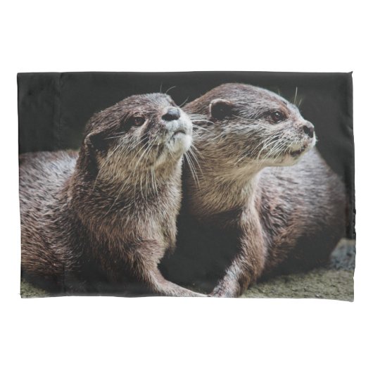 Kutest Baby Animals | Otters Holding Hands Kussensloop (Voorkant)