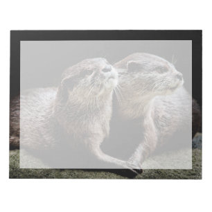 Kutest Baby Animals Otters Holding Hands Notitieblok