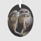 Kutest Baby Animals | Otters Holding Hands Ornament (voorkant)