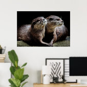 Kutest Baby Animals | Otters Holding Hands Poster (Thuiskantoor)